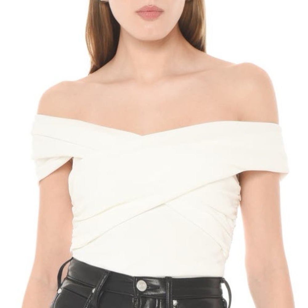 🆕WAYF Crossover Off the Shoulder Bodysuit Sz XL 12 NWOT